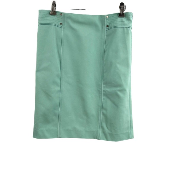 Catherine Malandrino Mint Green Side Zip A-Line Pencil Skirt Size 4 New - Picture 1 of 6